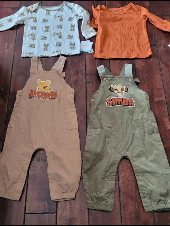 Disney Other - Disney Simba/Winnie The Pooh Overall Set Lot(2) Size 24 Months NWT